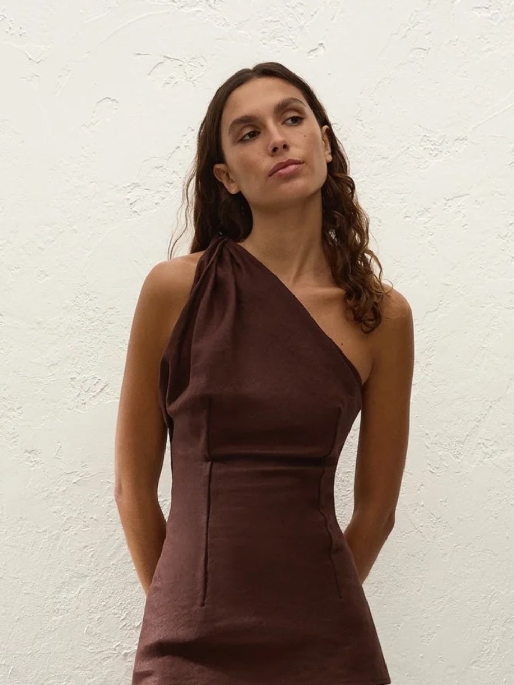 NWT FAITHFULL - AGUA LINEN TOP / CAROB